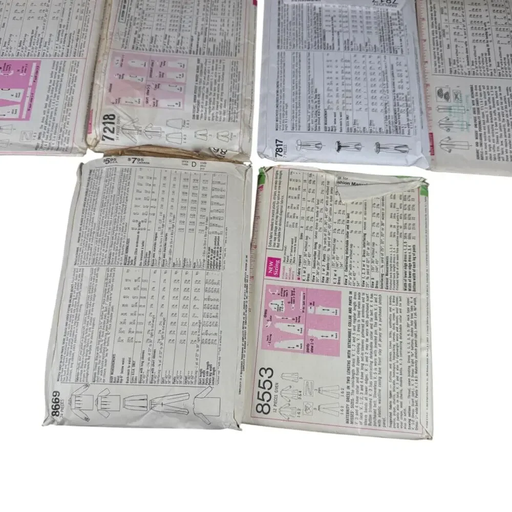 Lot of 10 Simplicity Women's Evening Sewing Patterns 1970s-80s Vintage